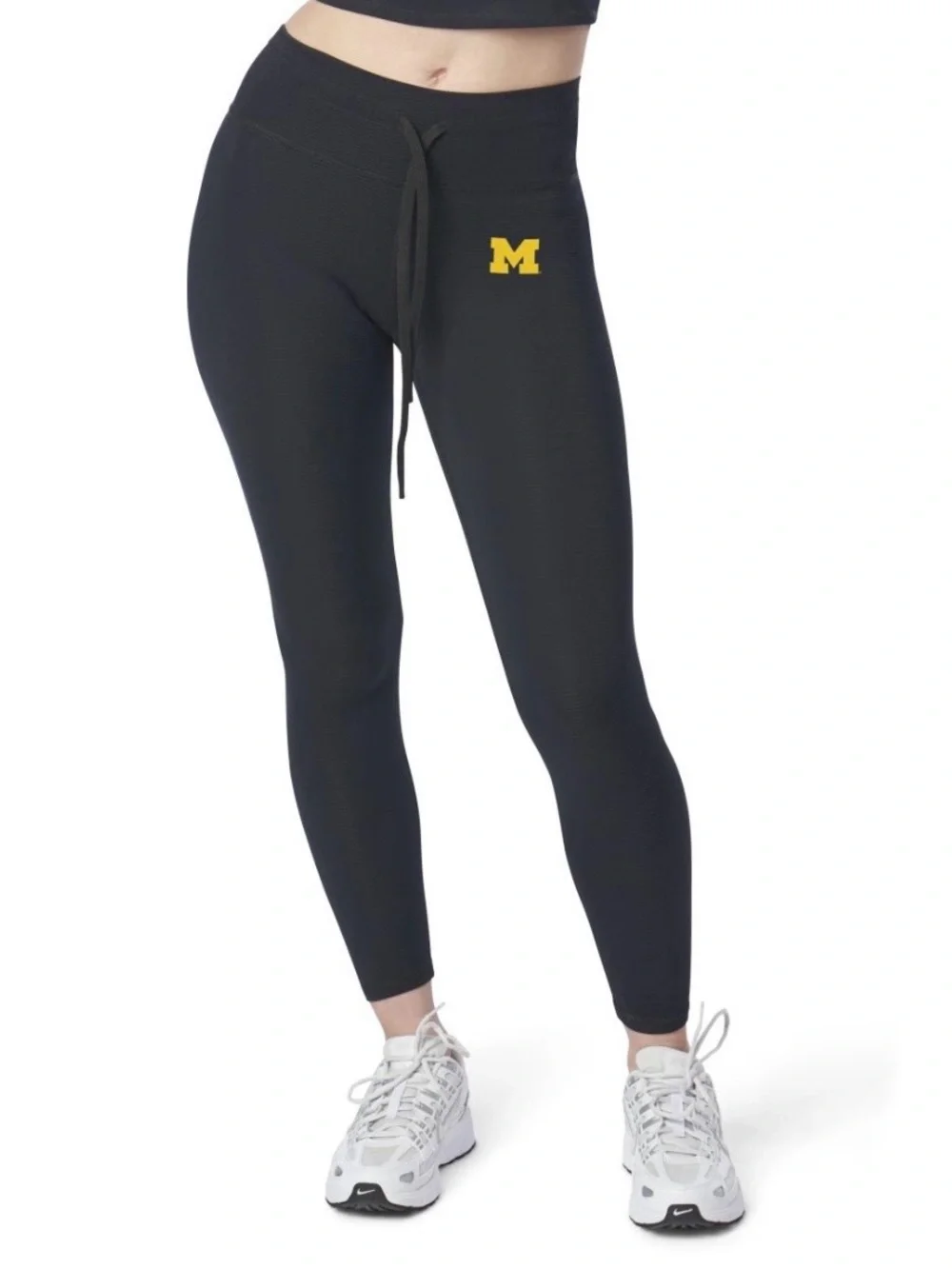 Kadi Michigan Wolverines NCAA Ribbed Black Leggings Women’s size Medium NWT